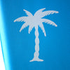 kids bodyboard boogie board blue with palm trees on the bottom, waterkids aloha body board for kids