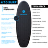 The waterkids 4'10 kids foam soft top surfboard the surf. made for kids teens and children and beginner surfers of all ages