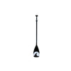 kids adjustable sup paddle. black paddle with white wave graphics for youth size paddlers