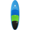 Waterkids explorer 8ft soft top 8ft kids paddle board package. Included in ocean blue color kids soft top paddleboard, light blue adjustable kids size sup paddle with a wave logo on the paddle blade, straight padded ankle leash velcro and grab loop as well as dark blue travel bag for storage and transportation
