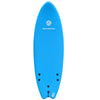 Kids foam surfboard for beginners. Soft top fish shape youth size surfboard ideal for learning how to surf and catch waves