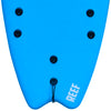 3 fin system with screw in fin plugs and built with a leash string
